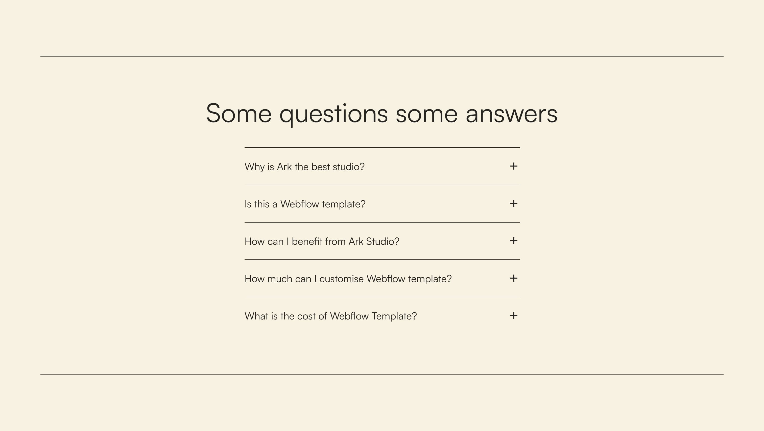 FAQ Accordion Section