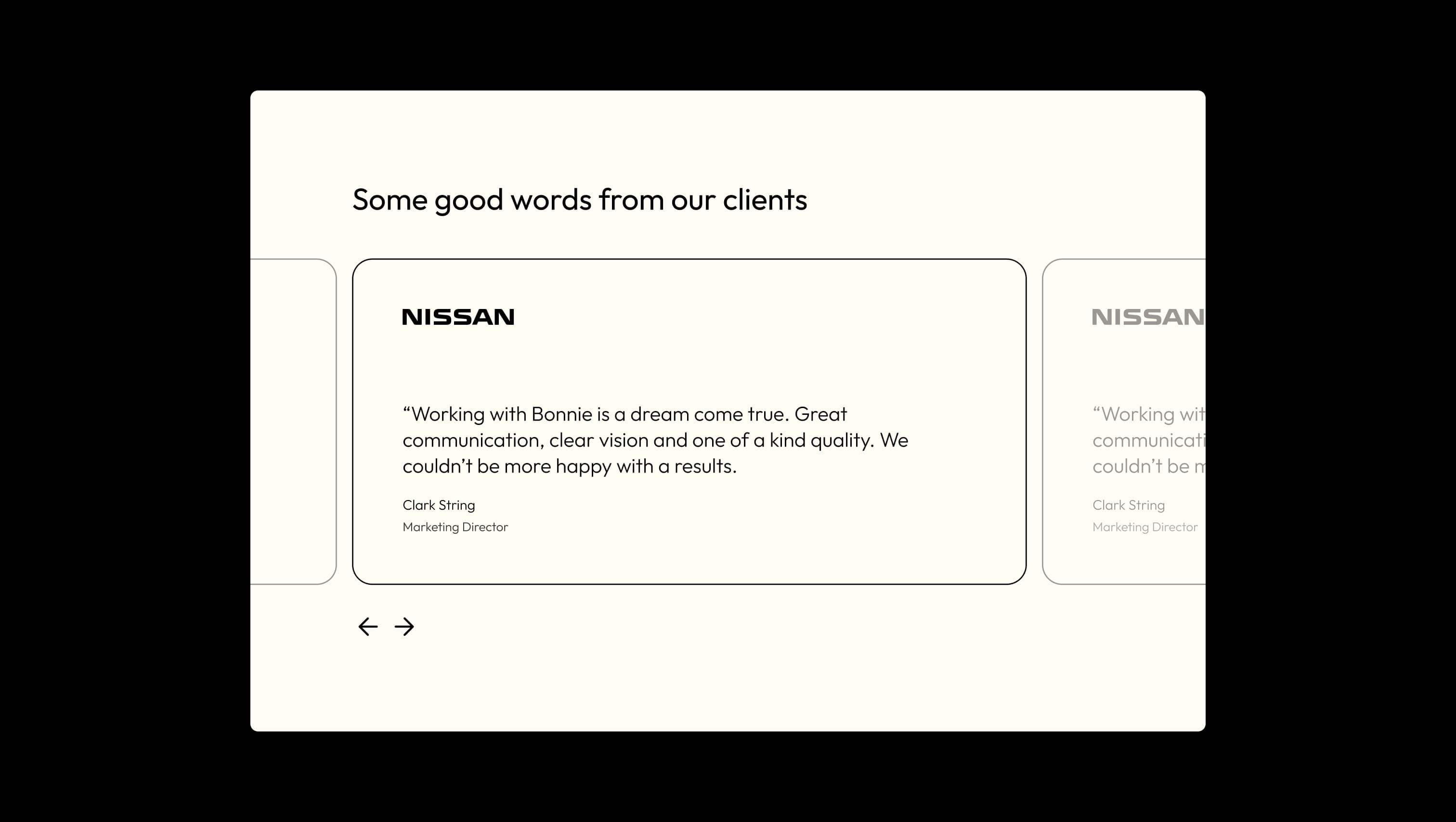 Client Testimonials Slider