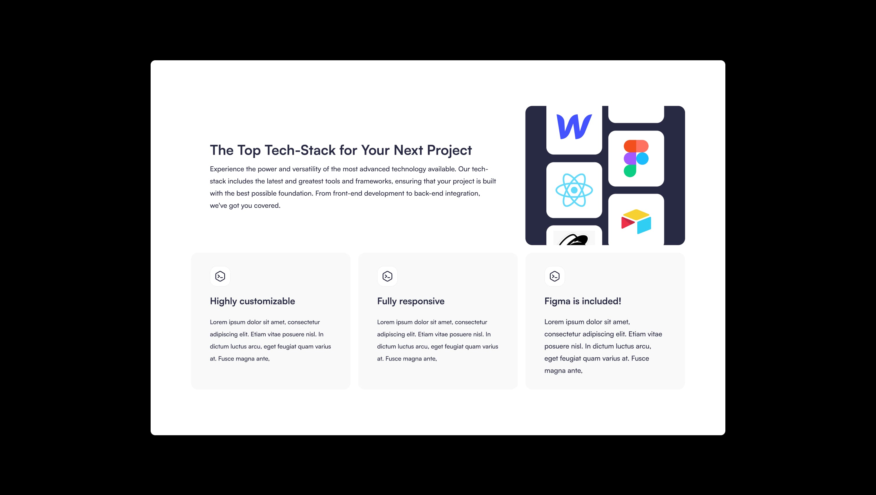 Tech Stack Feature Section