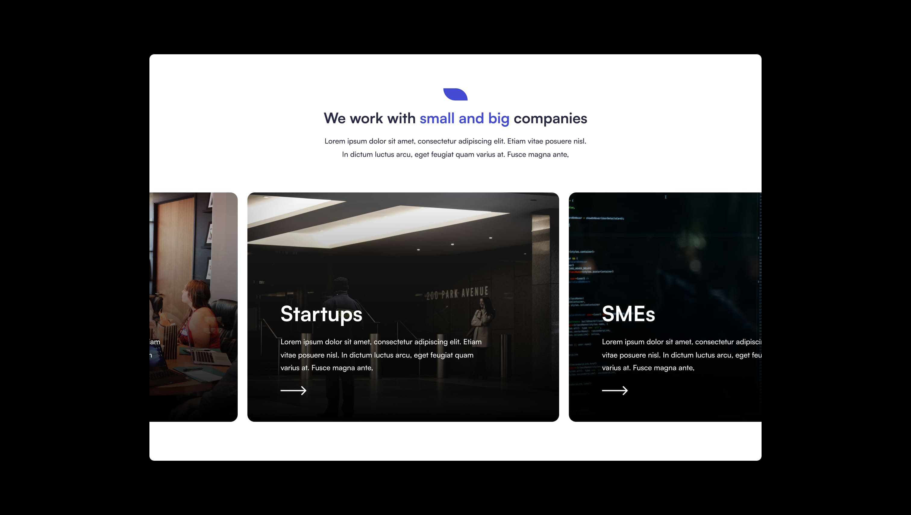 Company Type Service Slider