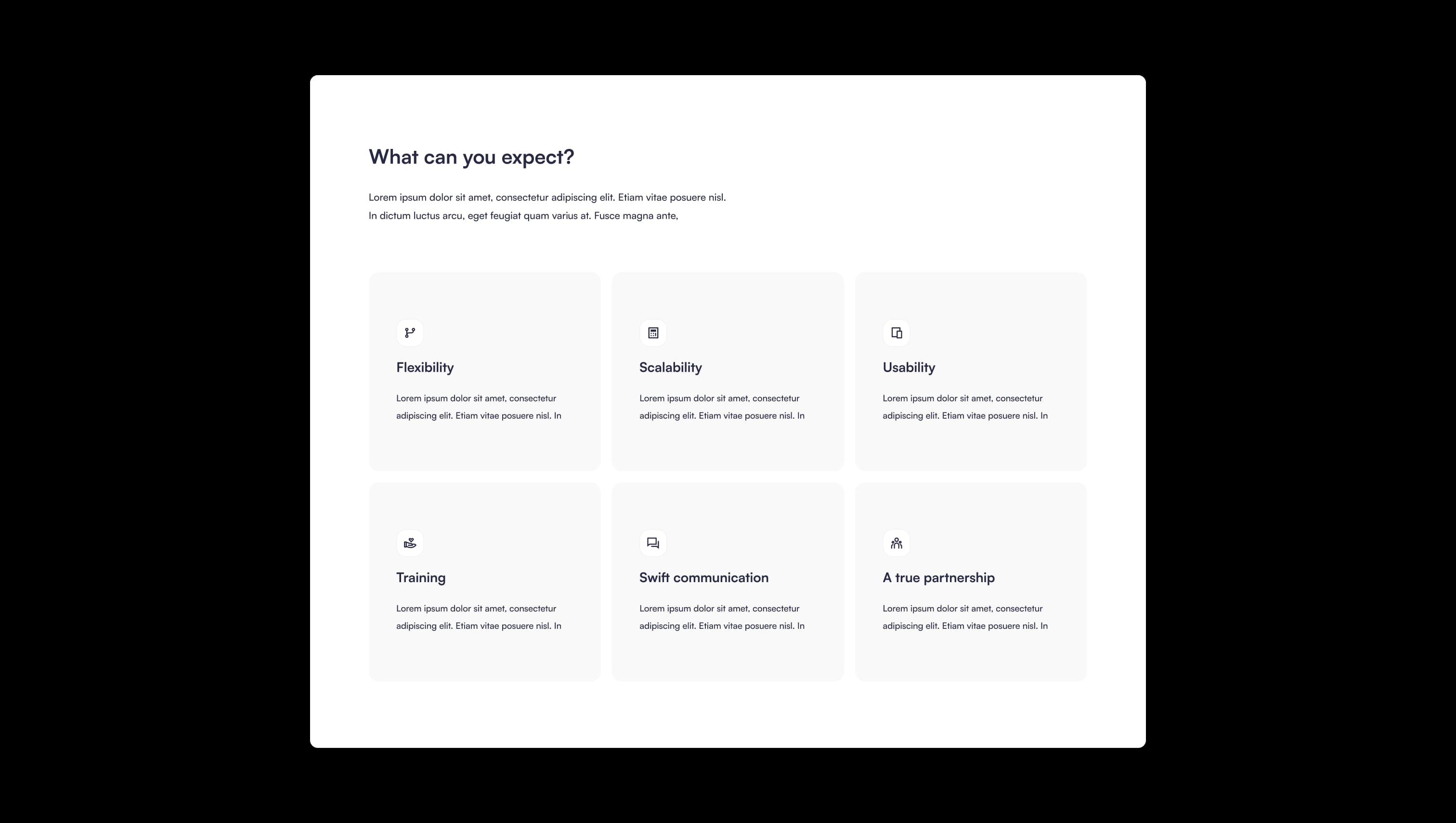 Feature Grid with Icons