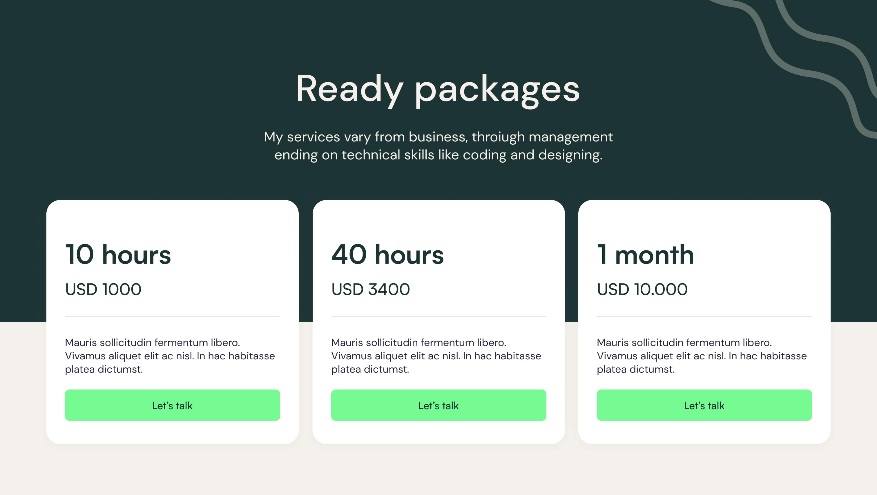 Pricing Tiles