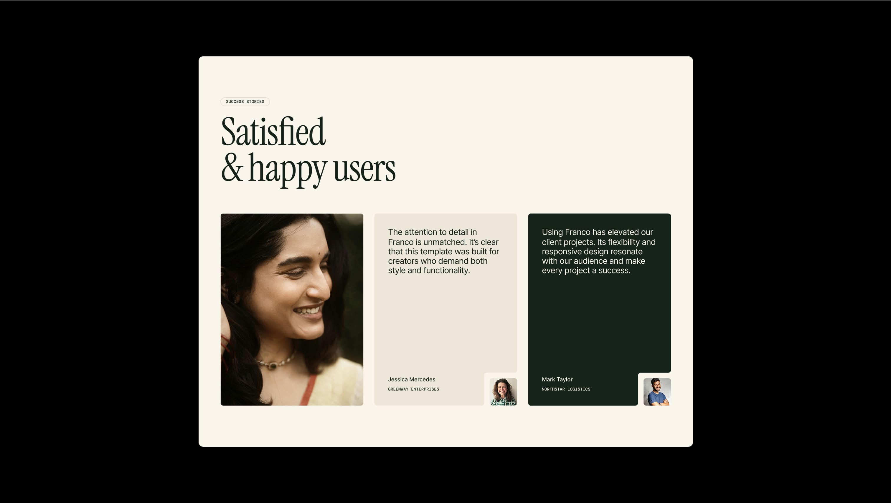 Customer Success Stories Grid