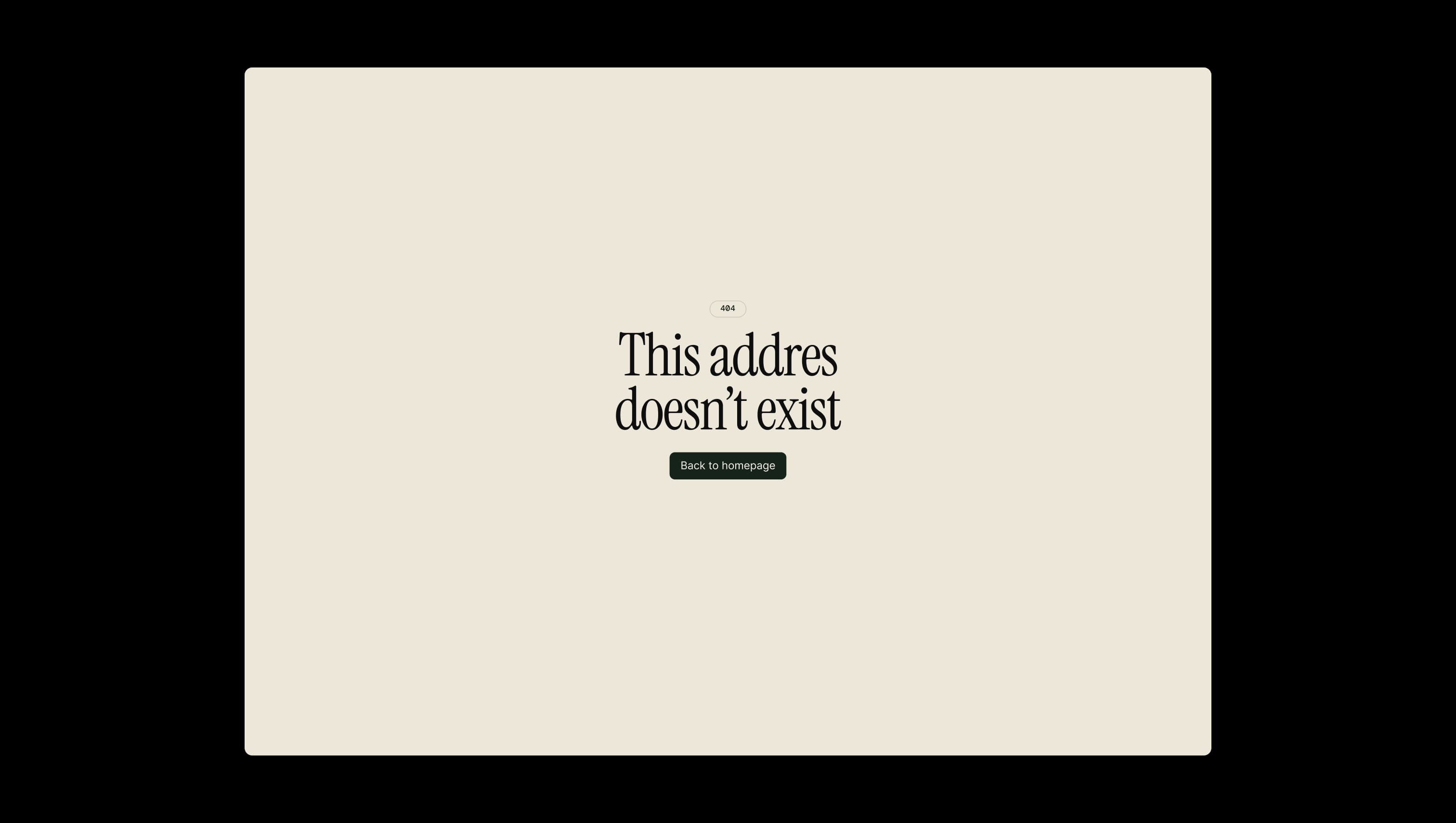 404 Error Page