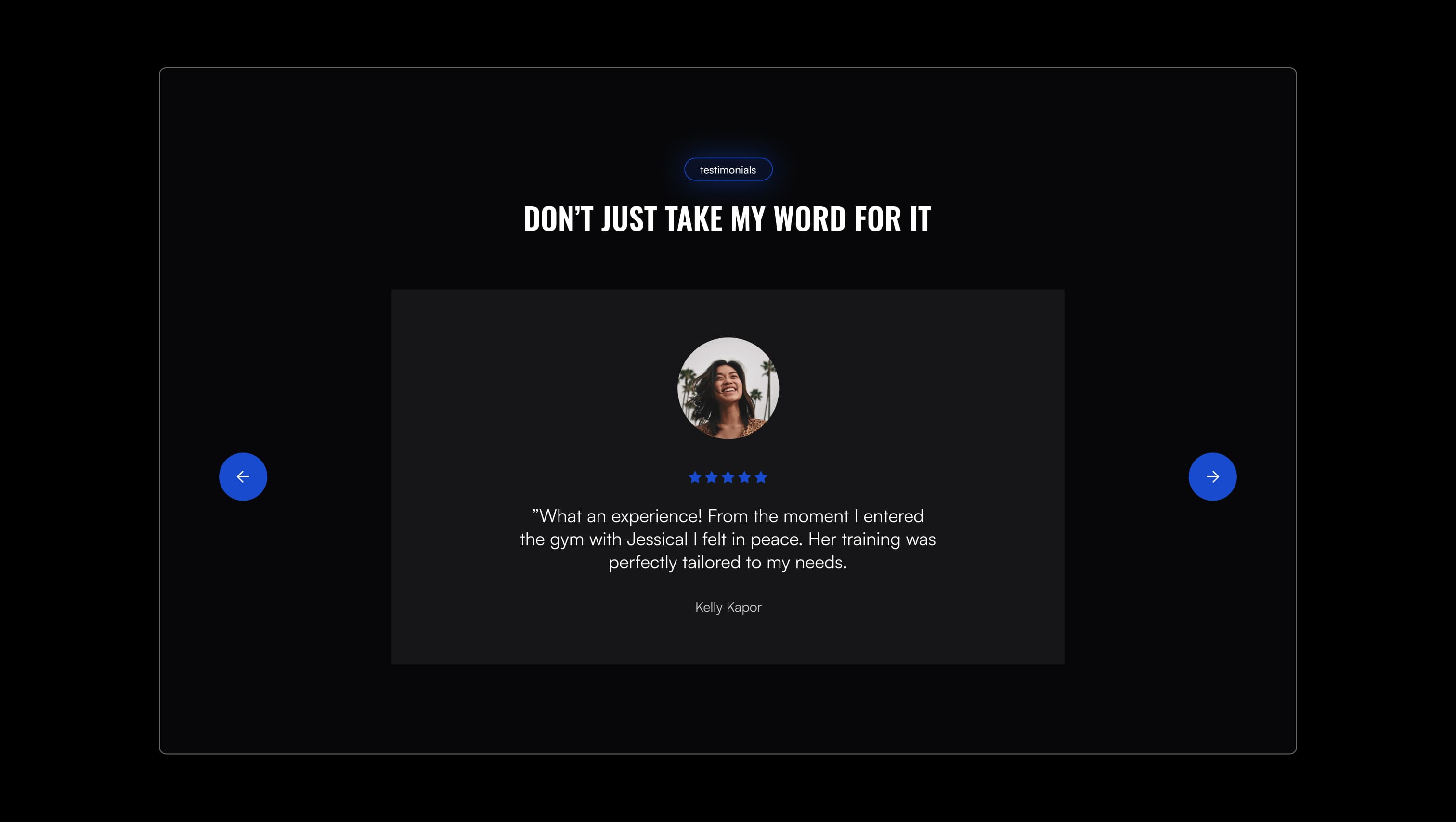 Customer Testimonials Slider