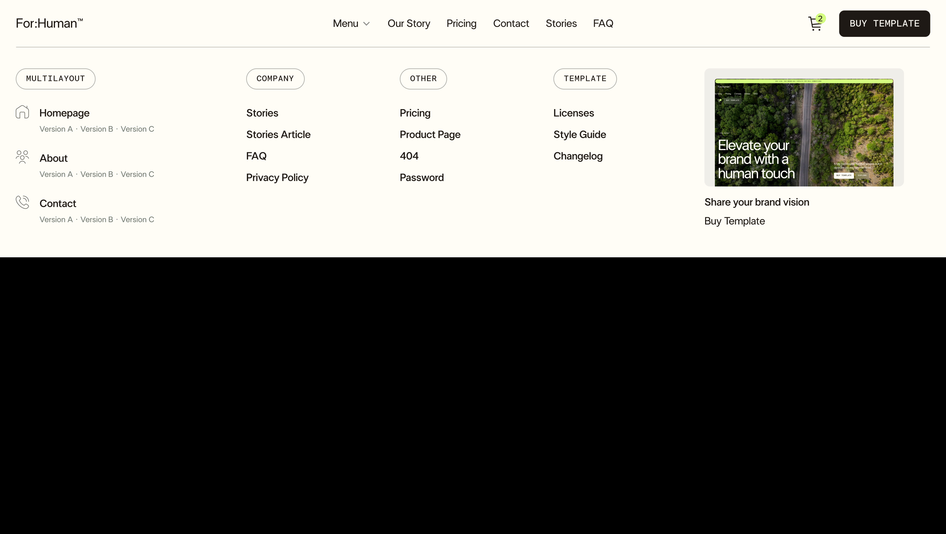 Mega Menu Navigation Bar