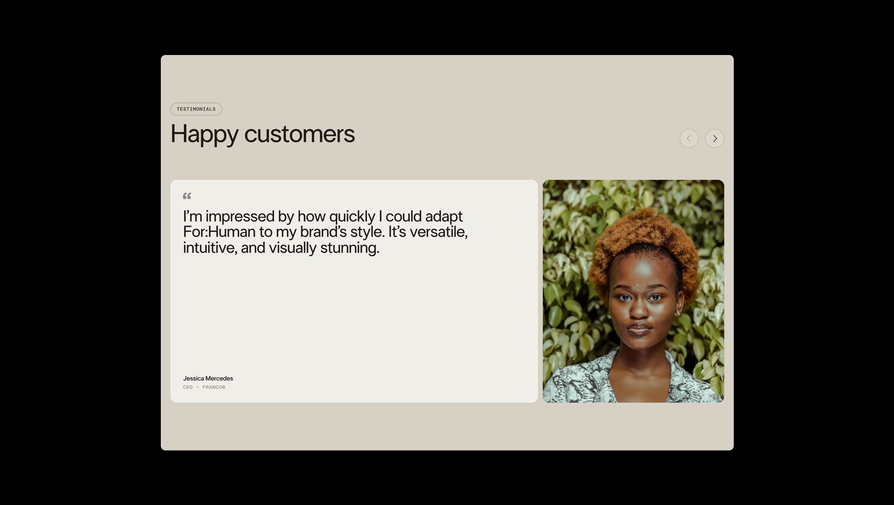 Customer Testimonial Slider