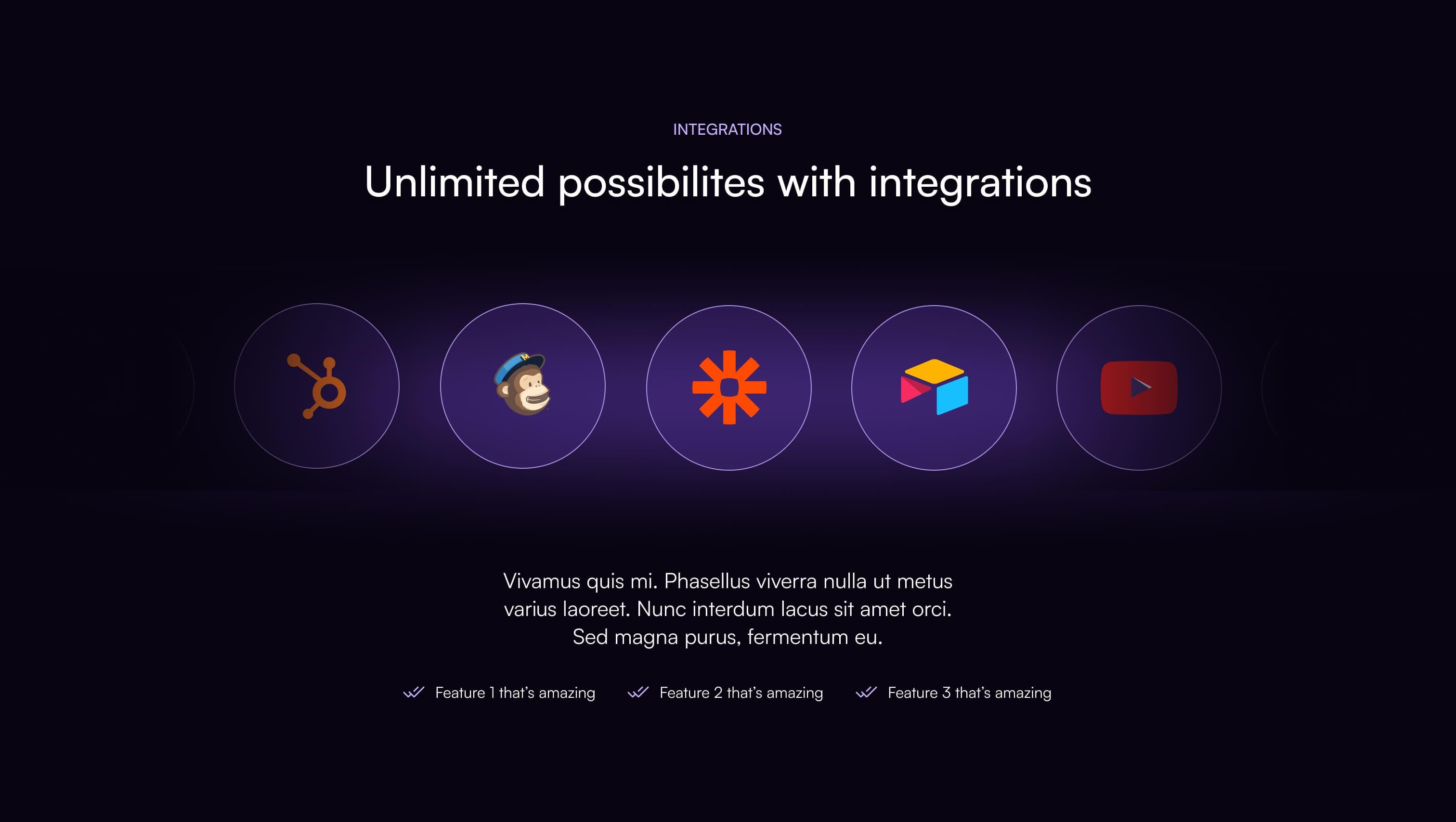 Integrations Marquee