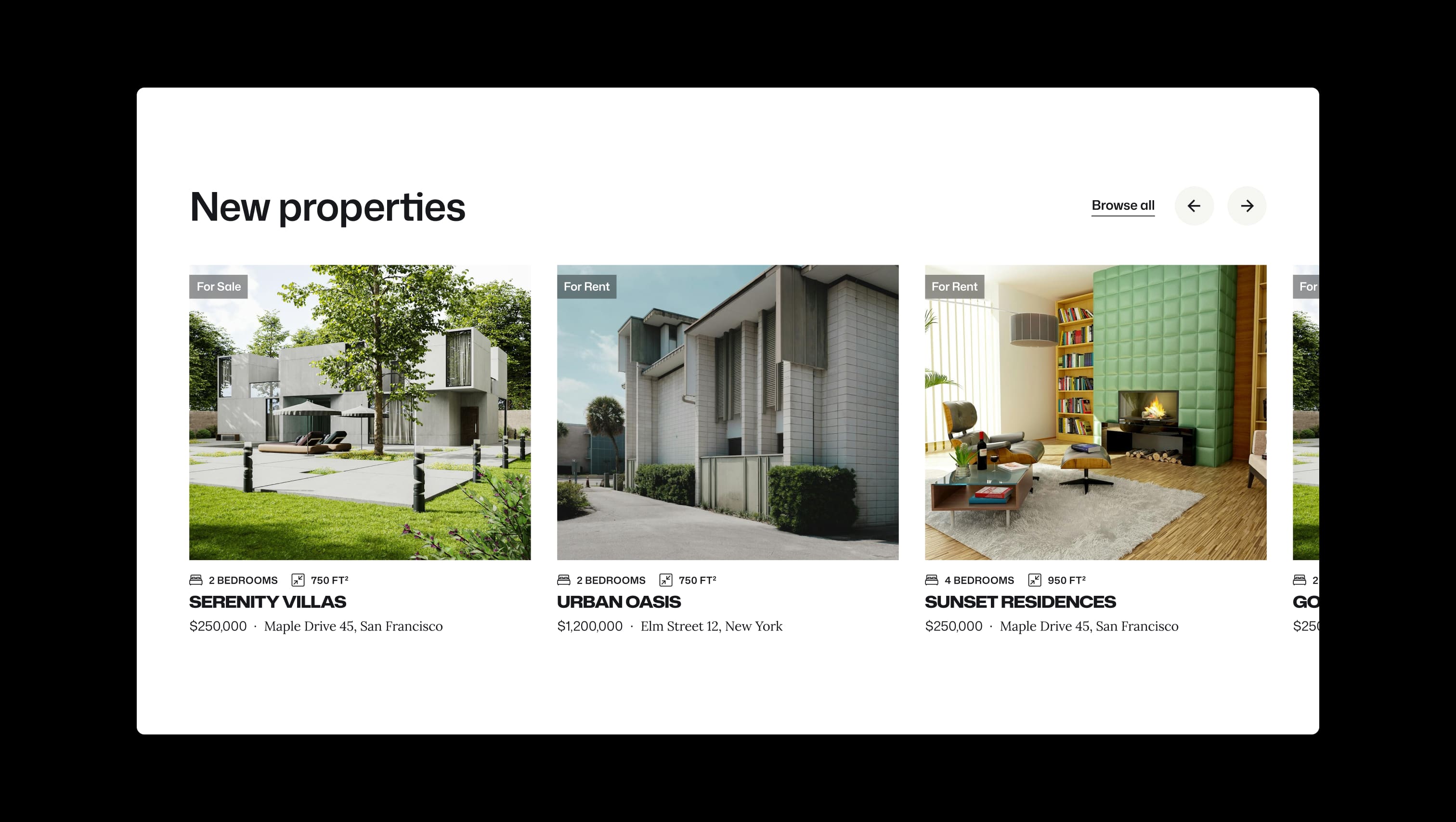 Property Listing Slider