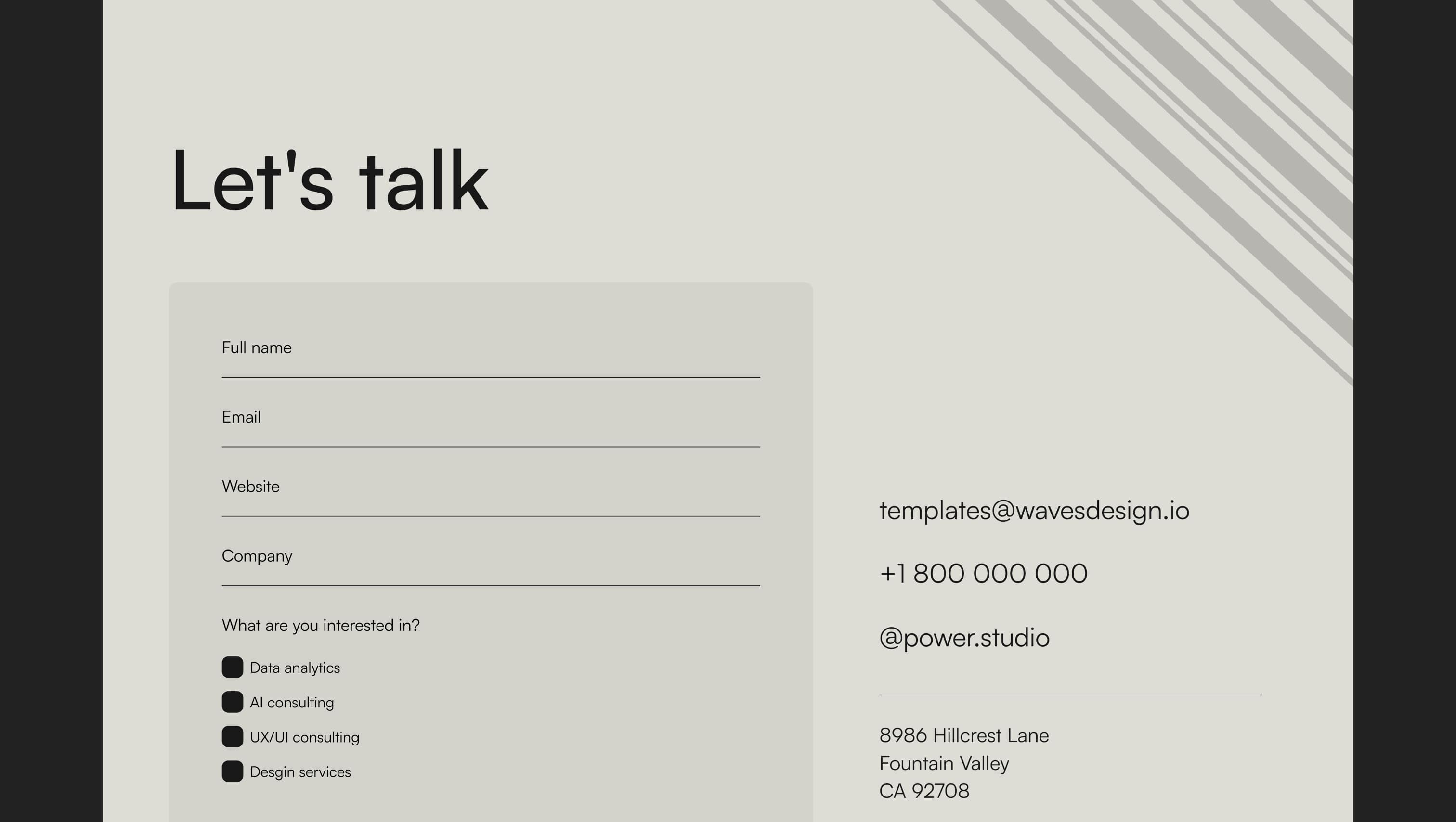 Contact with Form