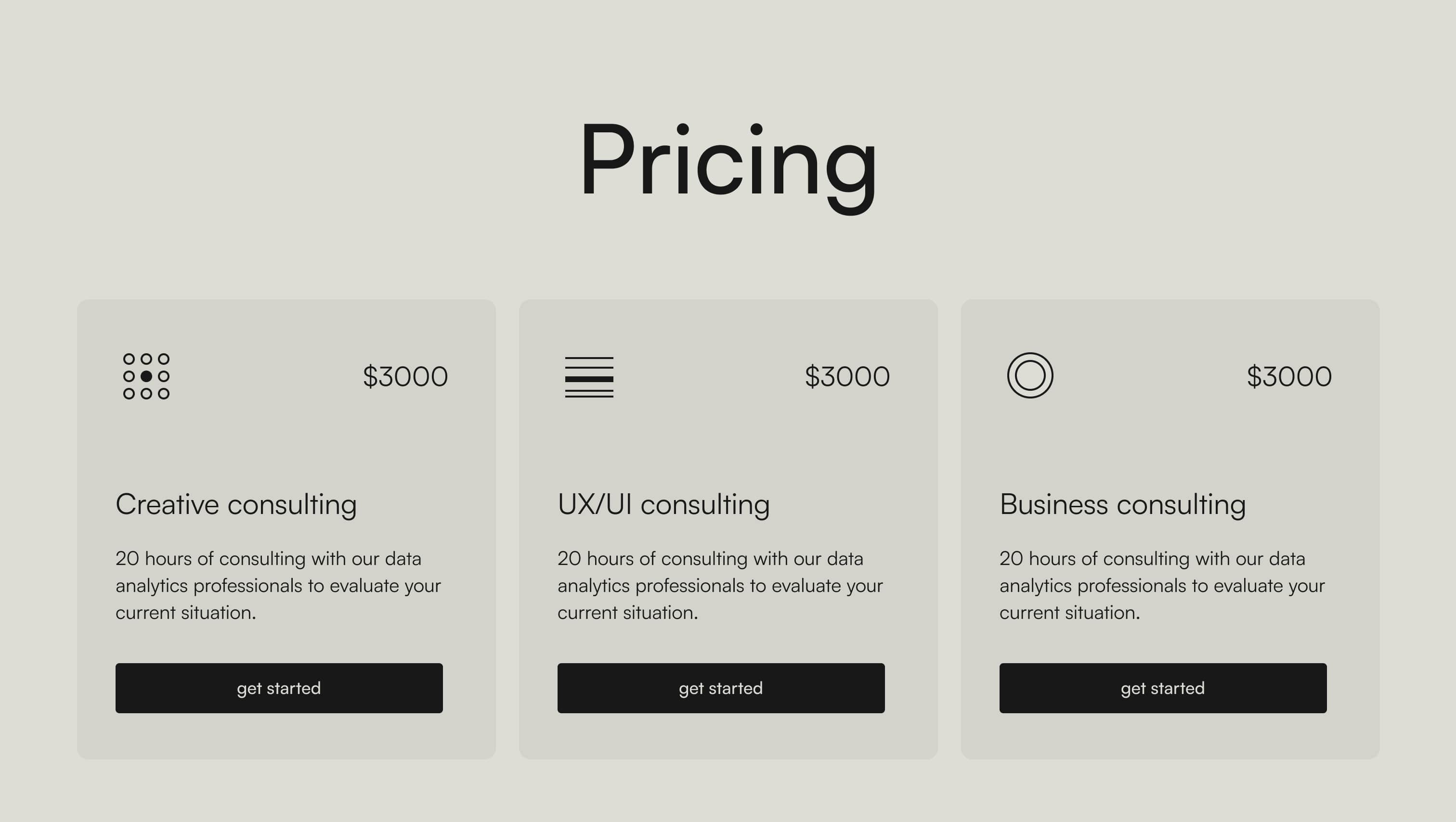 Pricing Grid