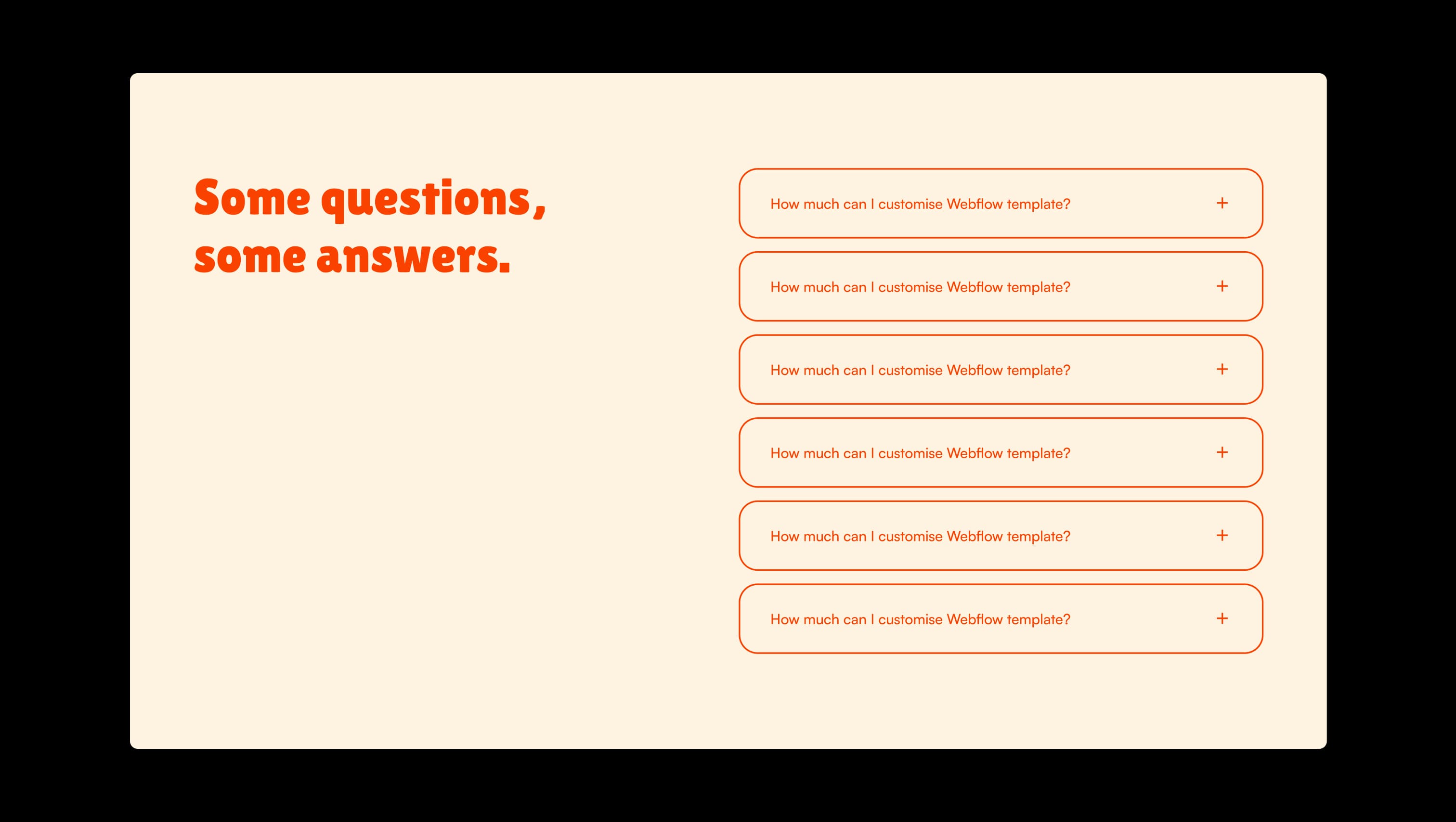 FAQ Section with Accordion