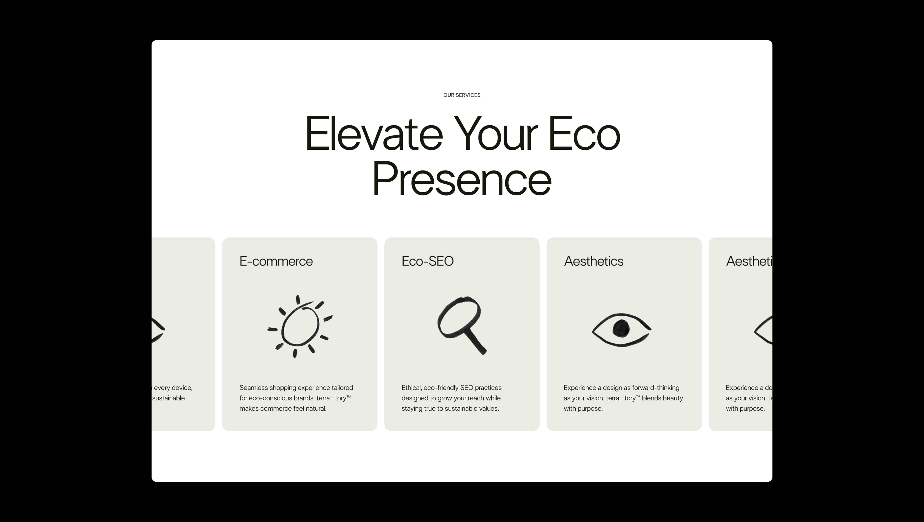 Eco Services Marquee Section