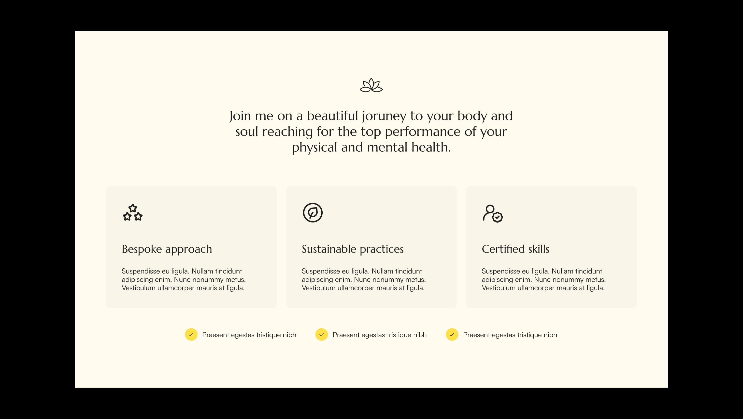Features Grid with Checklist